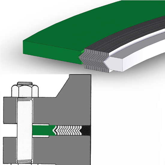 Grafiet Gevulde KLINGER Maxiflex 316l ANS Element Binnenring Grafiet Gevulde KLINGER Maxiflex 316l ANS Element Binnenring